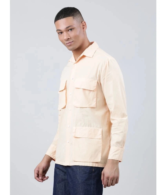 Bene Kleed 100% Cotton Regular Fit Solids Full Sleeves Mens Casual Shirt - Peach ( Pack of 1 ) - None