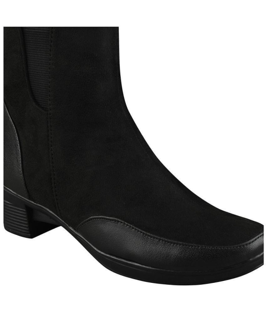 Shoetopia - Black Women''s Ankle Length Boots - None