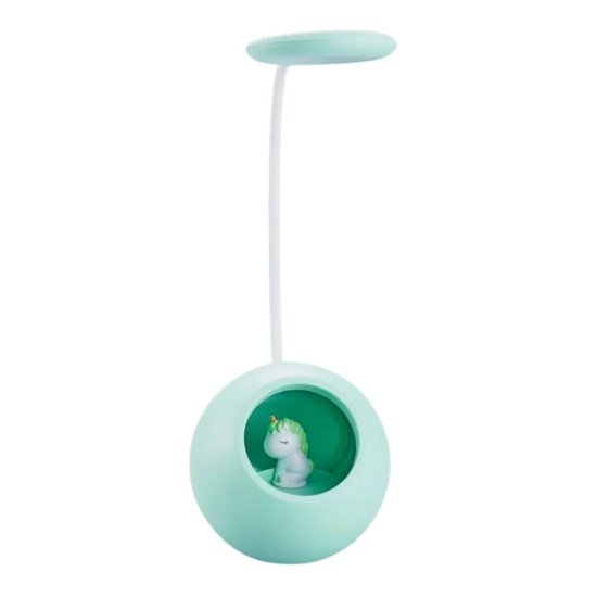 Kawaii Unicorn Desk Lamp - Green - Single Piece