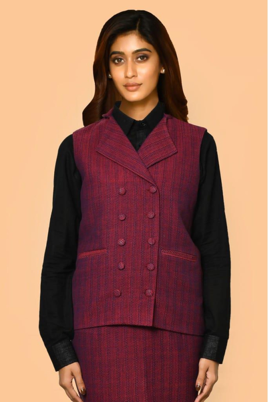 Trisha handloom pure cotton jacket for women