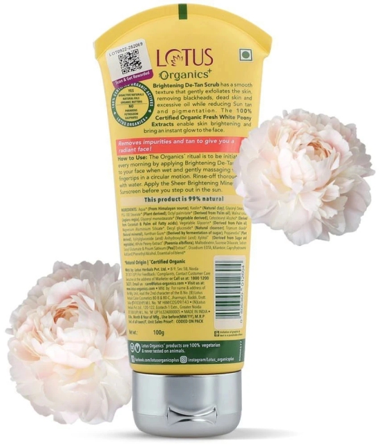 Lotus Organics+ Exfoliating Facial Scrub For Men & Women ( Pack of 1 )