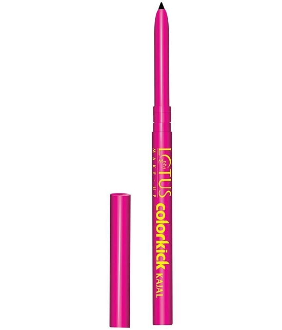 Lotus Make, Up Colorkick Kajal Black, Pencil Stick, Smudge Proof, Water Proof, 0.28g