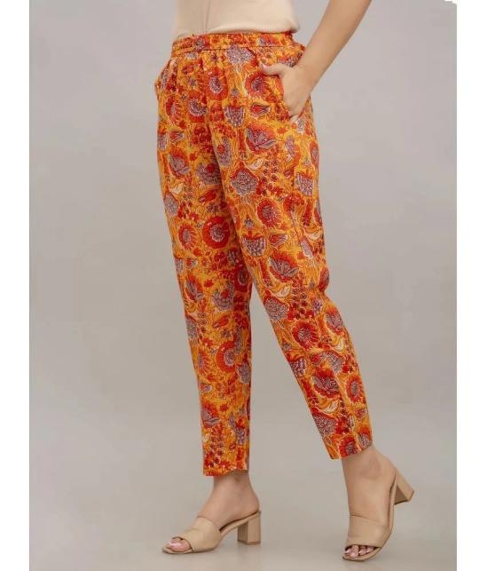 Frionkandy Orange Printed Pant Top Set - None