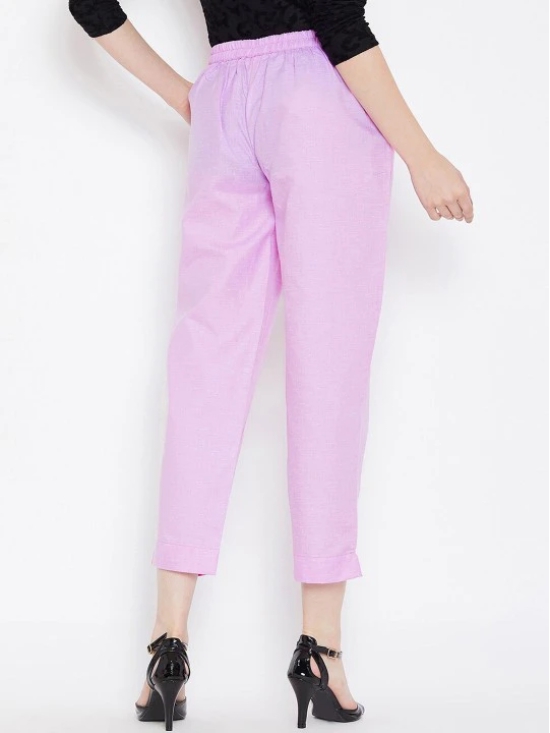 Women Lavender Relaxed Regular Fit Trousers