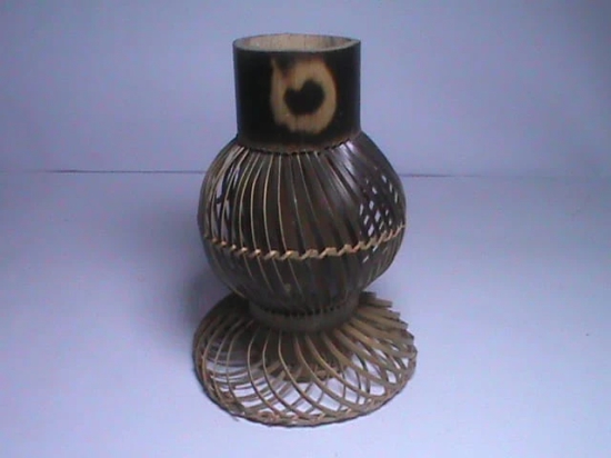 Handcrafted Bamboo Flower Vase