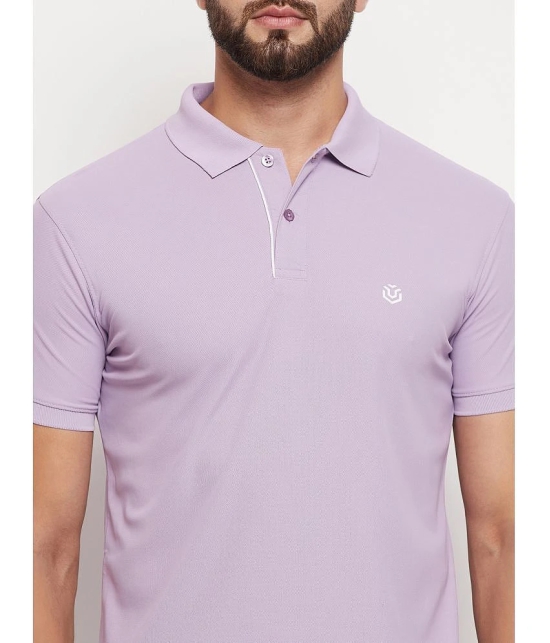 UNIBERRY Cotton Regular Fit Solid Half Sleeves Mens Polo T Shirt - Lavender ( Pack of 1 ) - None