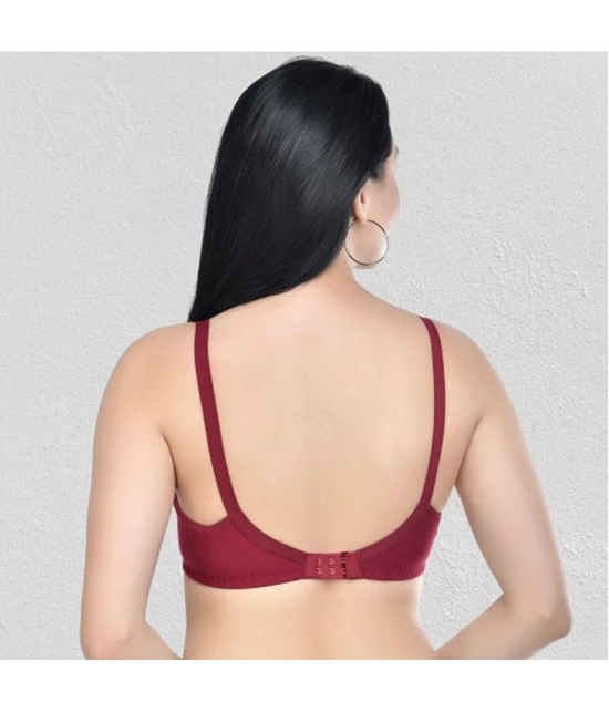 Zourt - Maroon Cotton Non Padded Womens Everyday Bra ( Pack of 1 ) - None