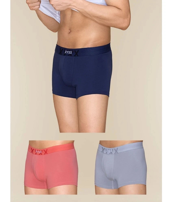 XYXX - Multicolor Cotton Mens Trunks ( Pack of 3 ) - None