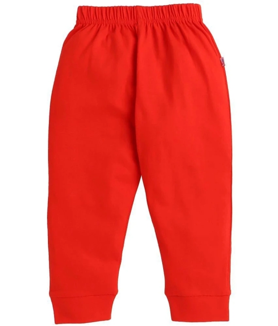 BUMZEE - Red Cotton Baby Boy T-Shirt & Pyjama Set ( Pack of 1 ) - None