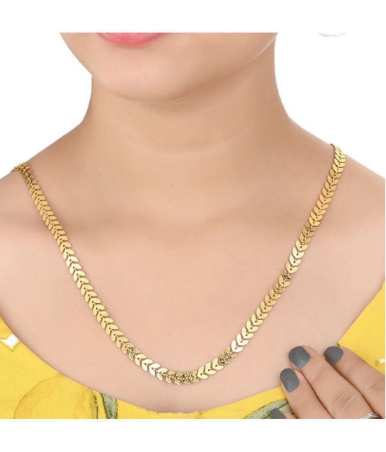 AanyaCentric Combo of 2 Gold Plated 22inches Long Fashion Chain - None