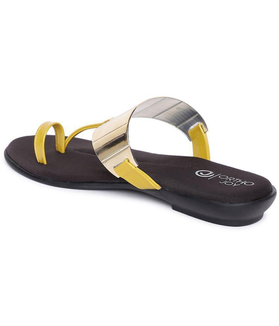 ORTHO JOY - Yellow Women's Flats - None