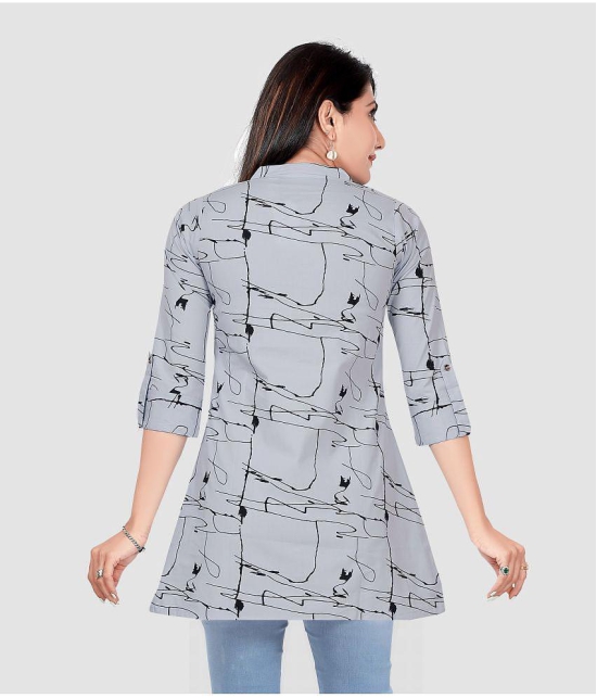 Meher Impex - Grey Cotton Blend Womens Tunic ( Pack of 1 ) - None