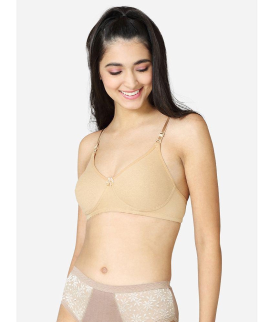 VStar - Beige Cotton Blend Non Padded Women's T-Shirt Bra ( Pack of 1 ) - None