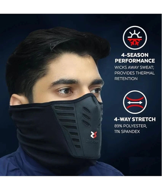 ZAYSOO Black Nylon Anti Pollution Mask ( Pack of 1 )