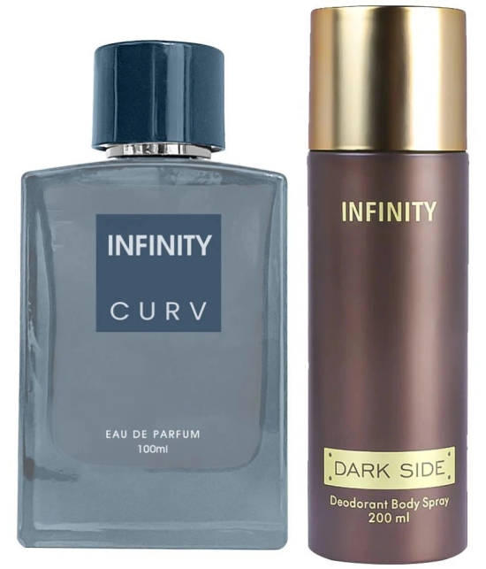 Infinity Curv 100ML EDP Long Lasting Perfume & Dark Side 200ML Deodorant Body Spray Gift Set Pack of 2