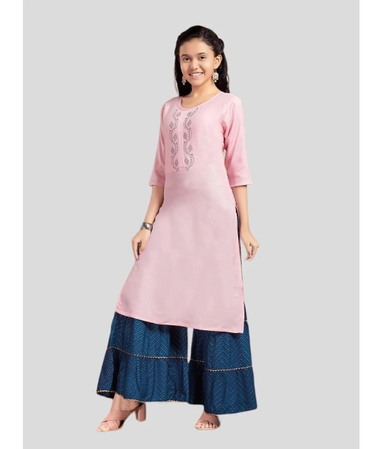 Aarika Pink Cotton Girls Kurta and Sharara Set ( Pack of 1 ) - None