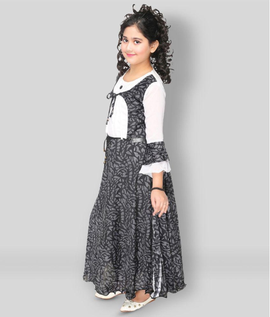 Pari Fashions - Black Cotton Blend Girl's Gown ( Pack of 1 ) - None