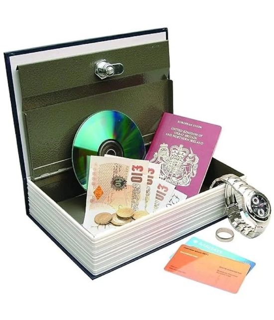 Prachit Dictionary Safe Vault Metal Book Locker with Key Lock Hidden Secret Book Safe Vault Jewelry Money Cash Box