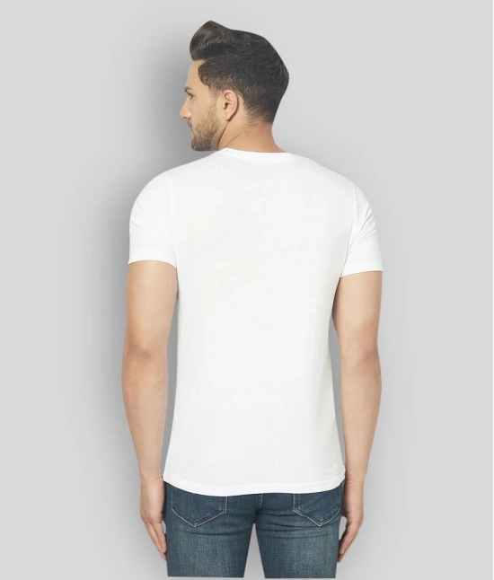 Glito - White Cotton Blend Slim Fit Mens T-Shirt ( Pack of 1 ) - None