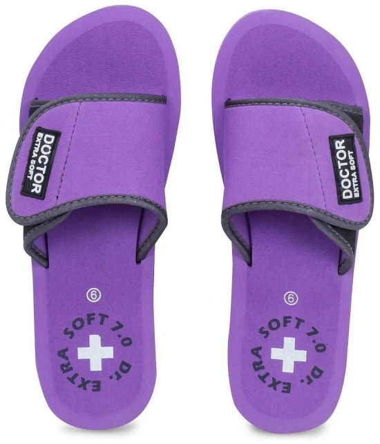 DOCTOR EXTRA SOFT - Purple  Womens Slide Flip flop - None