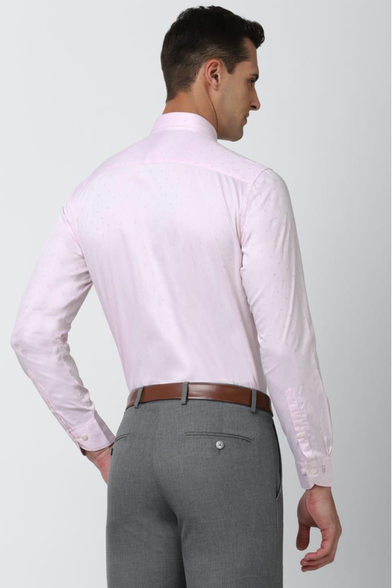 Men Pink Regular Fit Formal Full Sleeves Formal Shirt