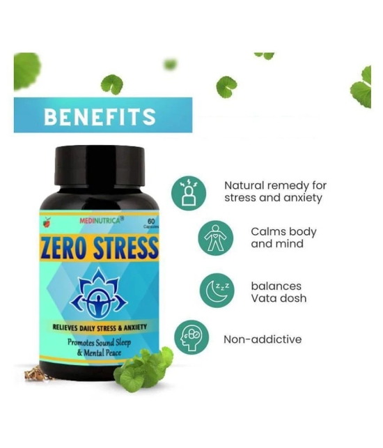 Medinutrica Zero Stress Relieves Stress & Anxiety Capsule 60 no.s Pack Of 1