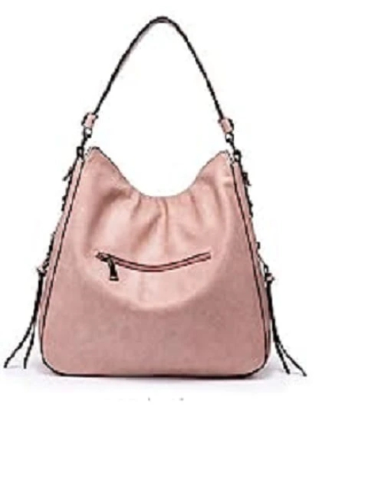 Lychee bags Women Pu Handbag Shoulder Hobo Bag (Peach)