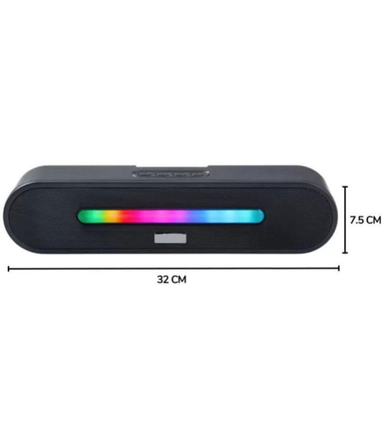 VEhop with RGB Light 16 W Bluetooth Speaker Bluetooth v5.0 with USB,SD card Slot,Aux Playback Time 10 hrs Black - Black