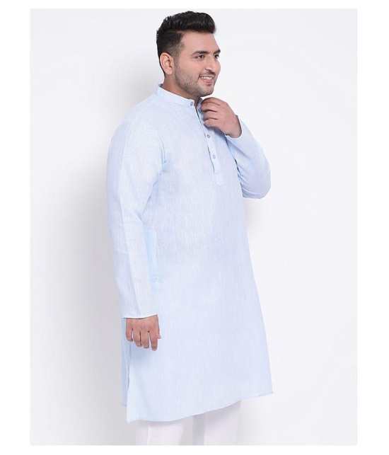 Hangup Blue Linen Kurta - None