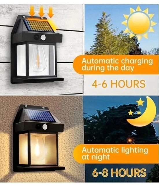 let light 2W Solar Outdoor Wall Light ( Pack of 1 )