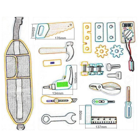 Construction Tool Toy (25 Pcs)