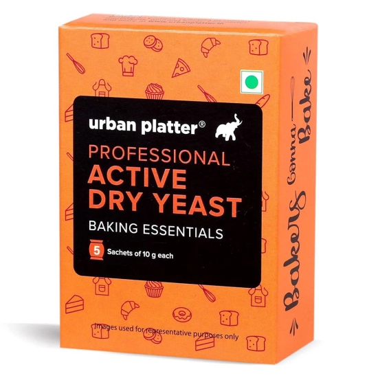 Urban Platter Bakers Active Dry Yeast, 50g (5 Sachets of 10g Each)