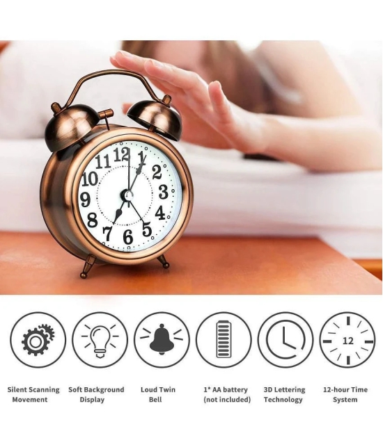 CLOCK Analog Metal Table Clock - Pack of 1