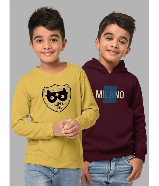 HELLCAT - Multicolor Cotton Blend Boys Sweatshirt ( Pack of 2 ) - None