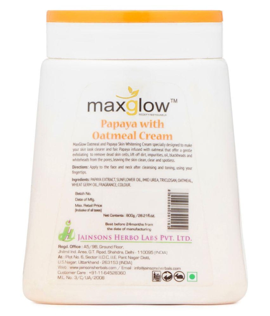 MaxGlow PAPAYA WITH OATMEAL CREAM Day Cream 800 gm