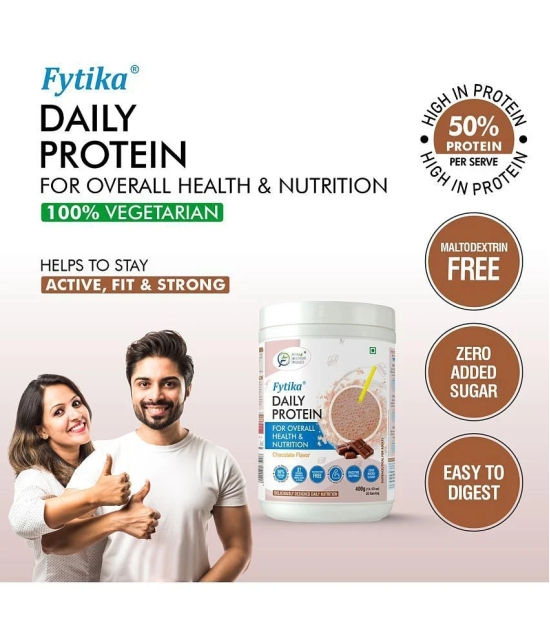 FYTIKA Daily Protein powder Chocolate flavour- 2x400G, (Pack of 2)