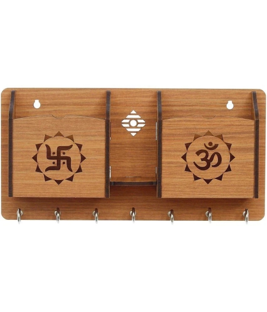 JaipurCrafts Brown Wood Key Holder - Pack of 1