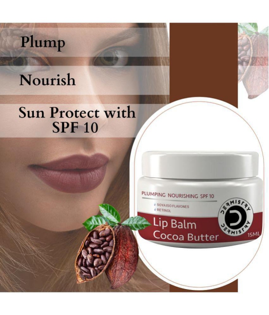 Dermistry Plumping Nourishing SPF10 Tint Cocoa Butter Lip Care Balm for Dry Dark Damaged Chapped Lips Coconut Oil Repair Lightening Brightening Glowing Shiner Lips Men Women Use Combo Lips@t