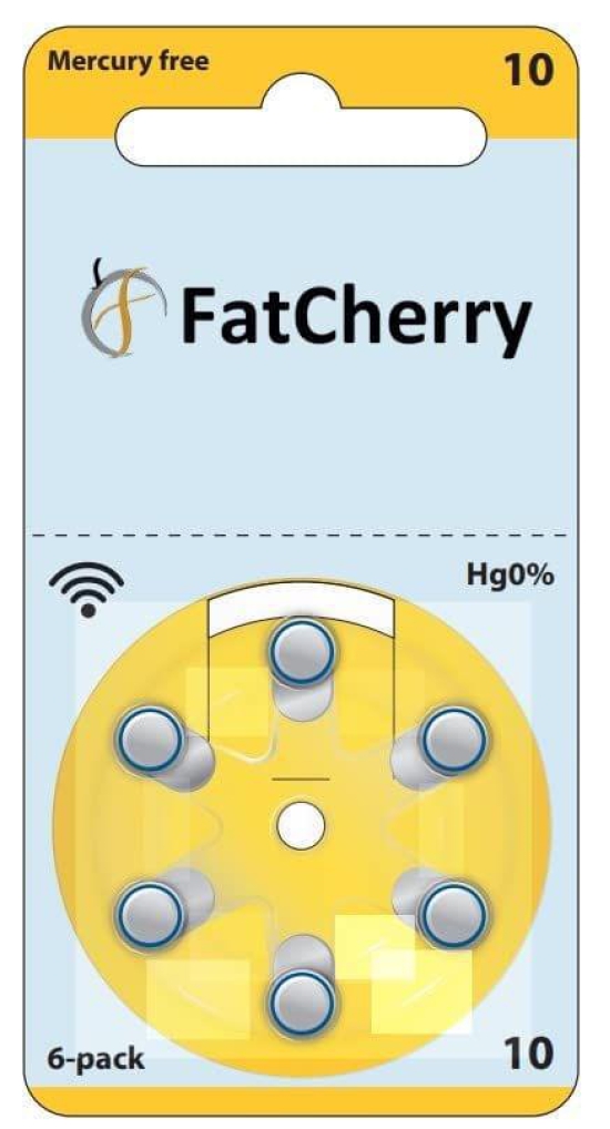 FatCherry Hearing Aid Battery Size 10, Pack of 60 Batteries (10 Strip)