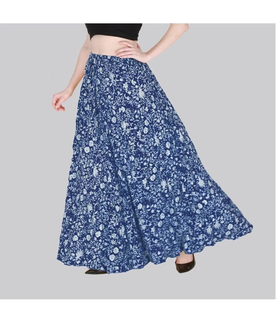 Sttoffa Blue Cotton Womens Broomstick Skirt ( Pack of 1 ) - None