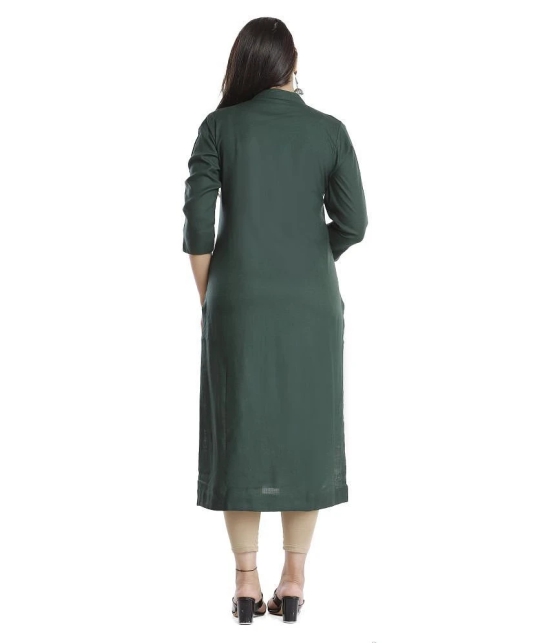 HIGHLIGHT FASHION EXPORT - Green Viscose Womens Straight Kurti ( Pack of 1 ) - XL