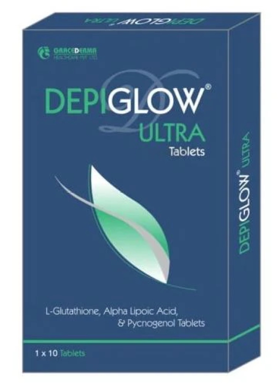 depiglow ultra tablet : glutathione tablet for skin whitening-30 tablet