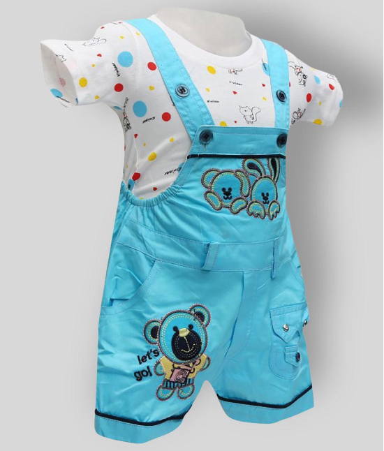 Zadmus - Blue 100% Cotton Dungarees For Baby Boy ( ) - 6-12 Months