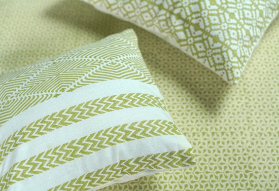 Prakruti Green Blockprinted Single Bed Cover