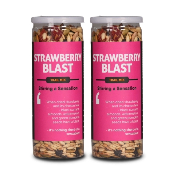 Omay Foods Strawberry Blast, 160 gm Jar (Pack of 2) - Trail Mix