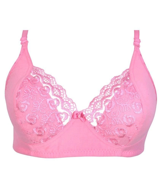 Kiran Enterprises Cotton Minimizer Bra - Pink - None