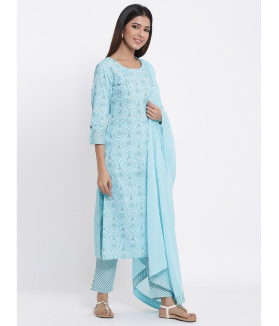 KIPEK Cotton Kurti With Palazzo - Stitched Suit Single - L