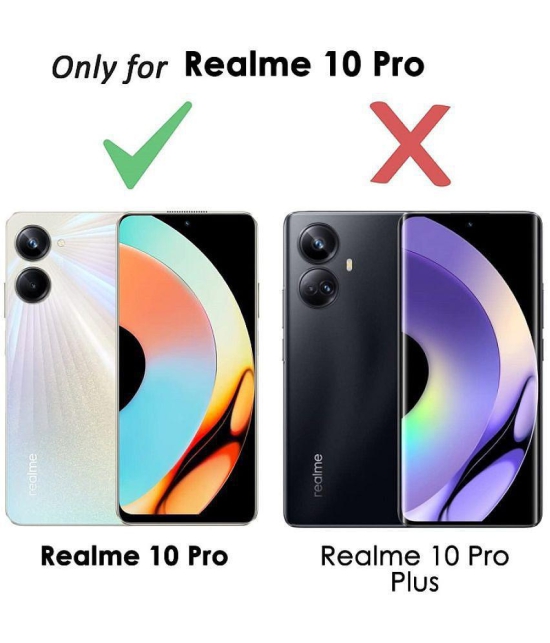 Case Vault Covers - Black Silicon Plain Cases Compatible For Realme 10 Pro 5G ( Pack of 1 ) - Black