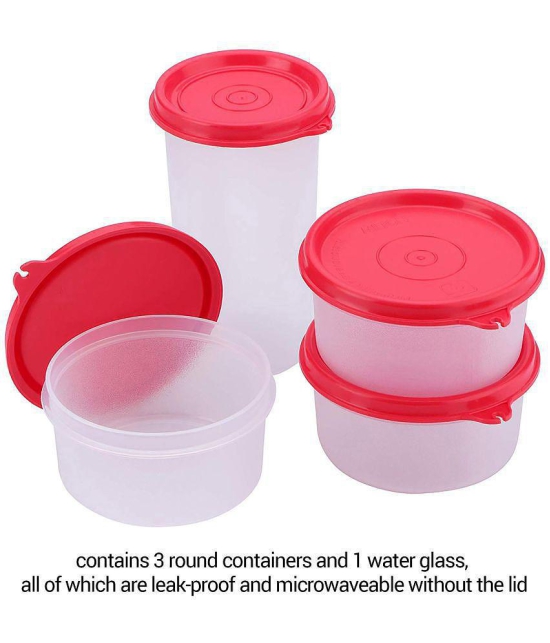 Milton New Meal Combi Lunch Box, 3 Containers and 1 Tumbler, Red