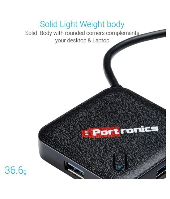 Portronics M Port 34 for MAC:USB port 3.0 Mac ,Silver (POR 696)